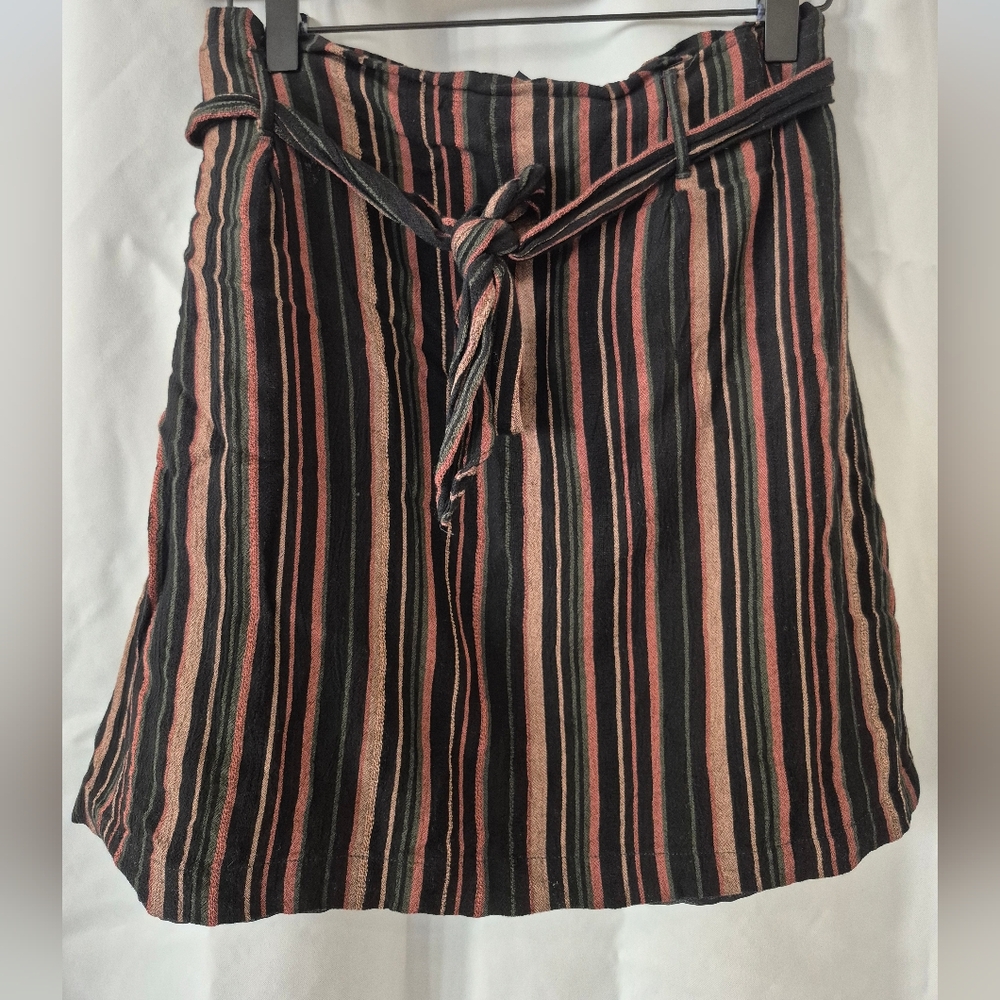 Striped Black Skirt By American Eagle